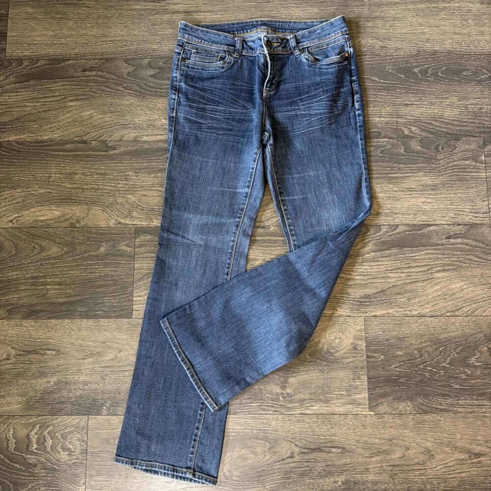 Simply Vera Vera Wang Jeans Sz 8 Bootcut Flare Denim Low Rise Pocket Y2K Western